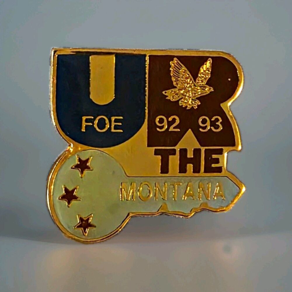 Vintage 1992-93 FOE Fraternal Order of Eagles The Montana Lapel Pin